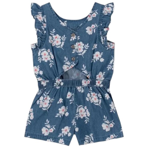 Tommy Hilfiger Toddler Girl's Floral Romper Size: 5 - Picture 2 of 6